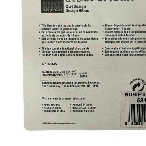 Rubie’s gothic broach / brooch pin. Owl style broach pin brand new in packaging! - Picture 2 of 6